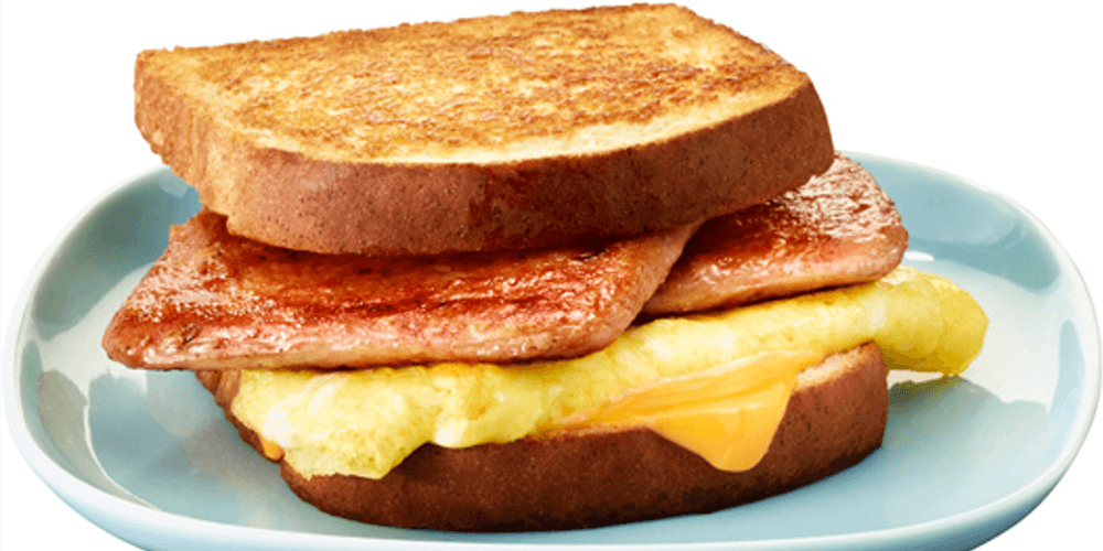 grilled cheese and spam sandwich