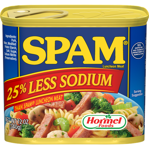 spam 25% less sodium